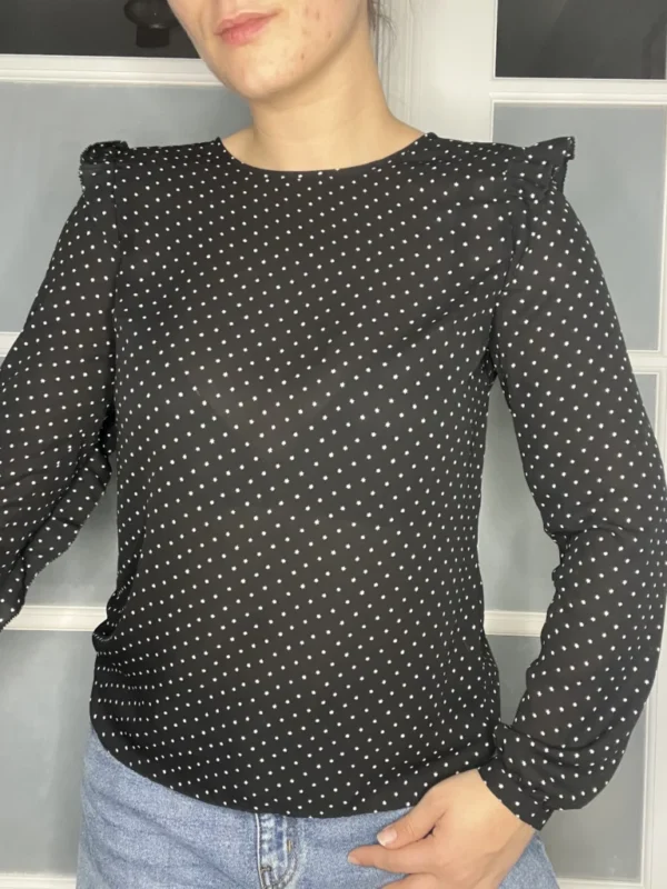 Image for Michael Kors black star print blouse size S