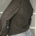 Thumbnail for Michael Kors black star print blouse size S