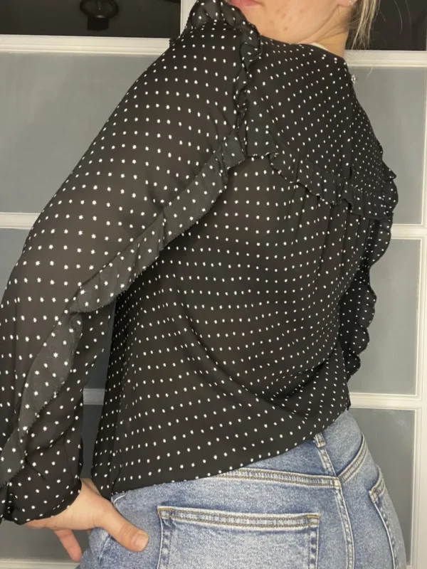 Image for Michael Kors black star print blouse size S