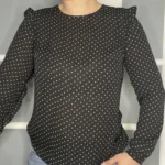 Thumbnail for Michael Kors black star print blouse size S