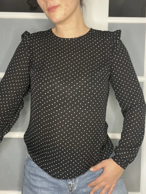 Image for Michael Kors black star print blouse size S