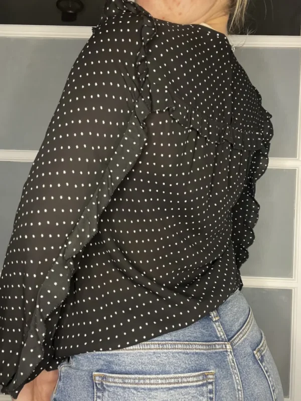 Image for Michael Kors black star print blouse size S