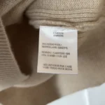 Thumbnail for 🎄🌟Cardigan beige 100% merino/leather dark brown