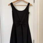 Thumbnail for Short open back dress with bow