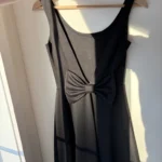 Thumbnail for Short open back dress with bow