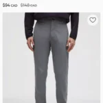 Thumbnail for Pantalon commission ajusté LULULEMON grège (taille 34)