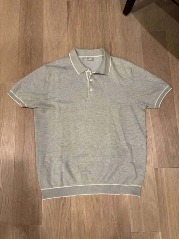 Featured image for Polo beige MANGO (taille L, mais fait davantage M)