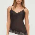 Thumbnail for Satin cami with lace