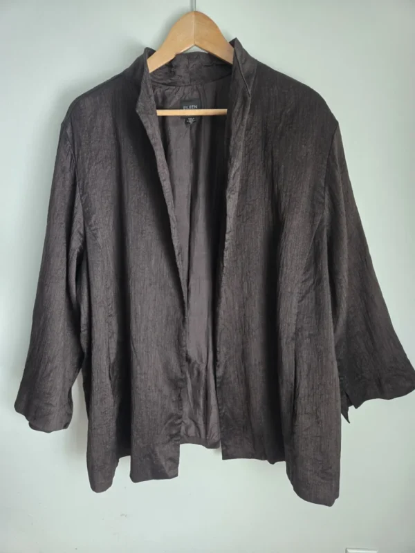 Featured image for Brown silk jacket by Eileen Fisher