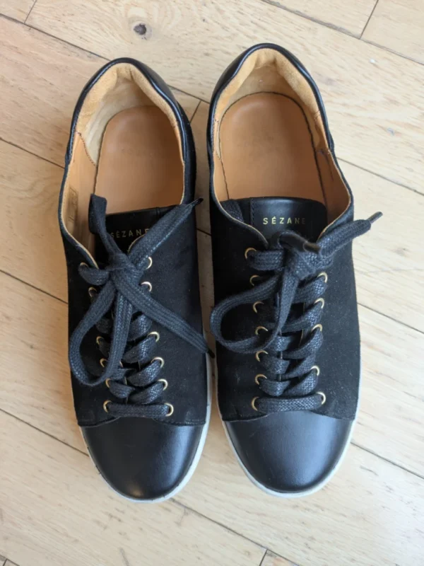 Featured image for Basket Sézane Jack bimatière noires 37