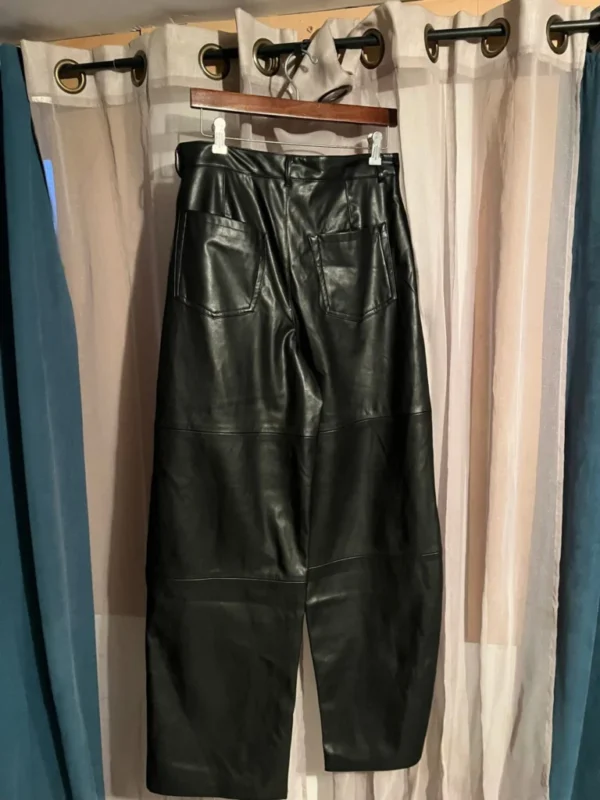 Image for Pantalon cuir Garage jambes larges