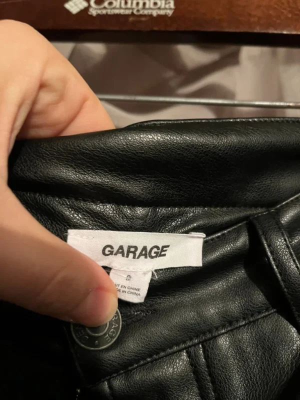 Image for Pantalon cuir Garage jambes larges