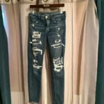 Thumbnail for 2 paires de jeans troués skinny AE