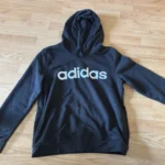 Thumbnail for Chandail à capuchon noir Adidas
