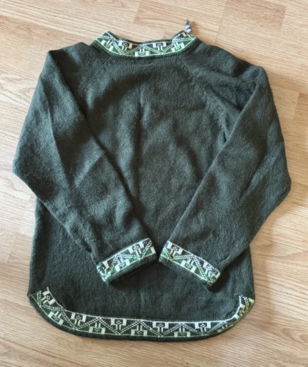 Image for Chandail vert en laine d'alpaga