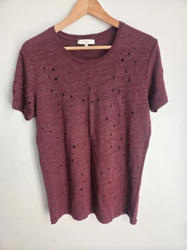 Featured image for IRO linen T-shirt with holes