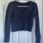 Thumbnail for Cardigan crop en coton