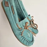 Featured thumbnail for Laurentien Chief turquoise loafers by Eugène Cloutier