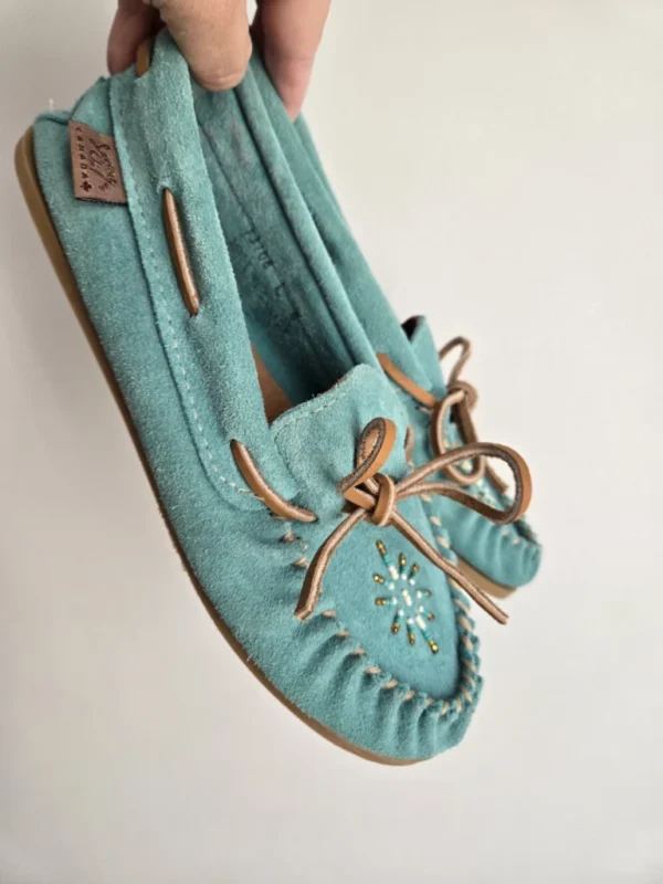 Featured image for Laurentien Chief turquoise loafers by Eugène Cloutier