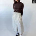 Thumbnail for Midi skirt with polka dots