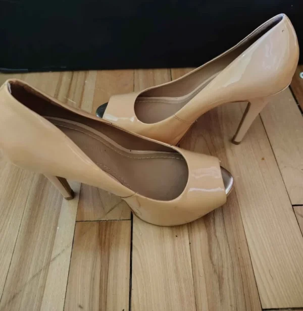 Image for escarpins beige en cuir