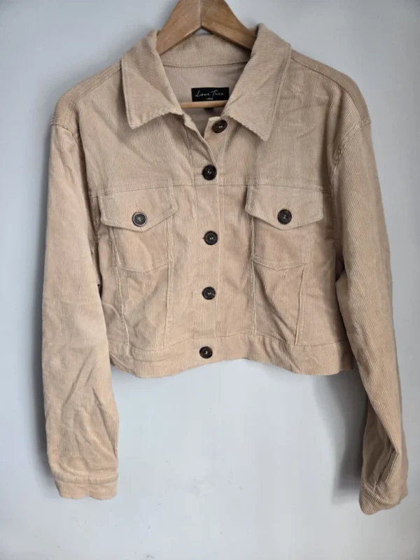 Featured image for Love Tree short jacket in beige corduroy