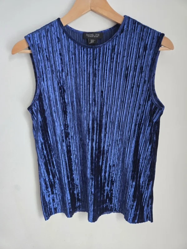 Featured image for Blue textured sleeveless top Rachel Zoe