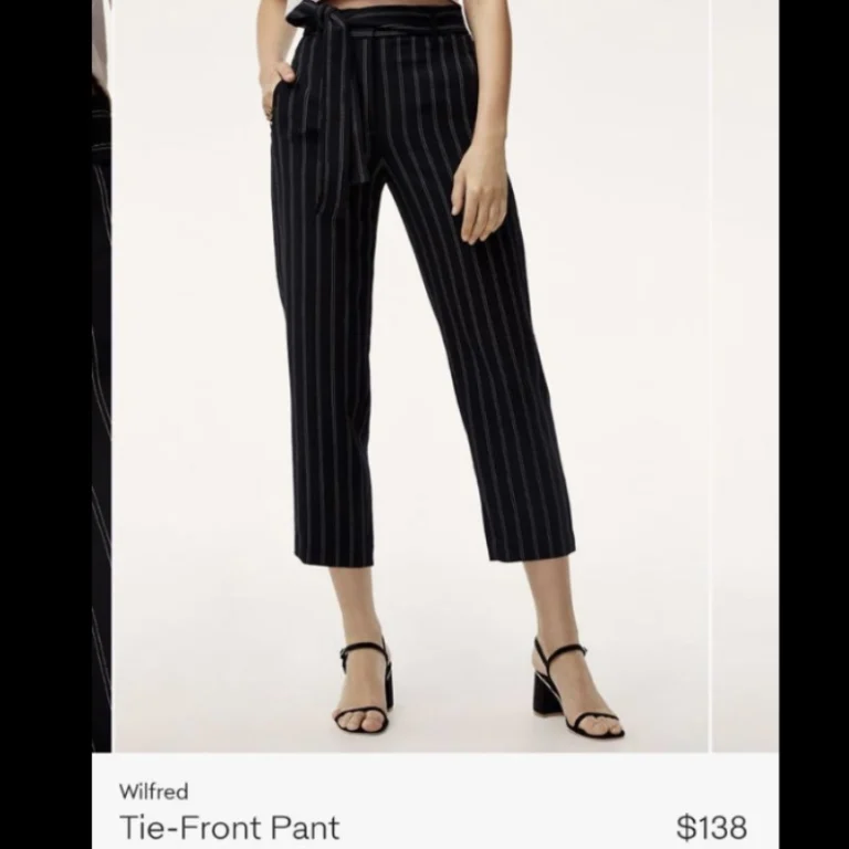 Image for Aritzia Wilfred Jallade pant Black/White stripe