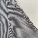 Thumbnail for Pink Tartan blouse à rayures 100% coton col montant avec volants et perles - Taille 4