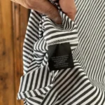 Thumbnail for Pink Tartan blouse à rayures 100% coton col montant avec volants et perles - Taille 4