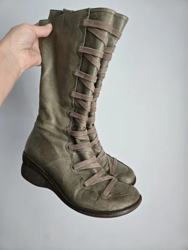Featured image for Miz Mooz green/khaki leather boot