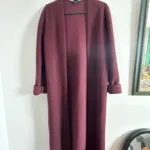 Thumbnail for Cardigan long rouge vin