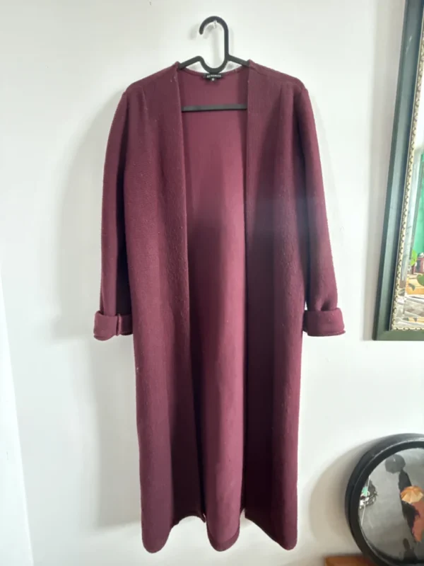 Image for Cardigan long rouge vin