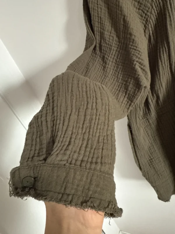 Image for Chemise lousse kaki 100% coton
