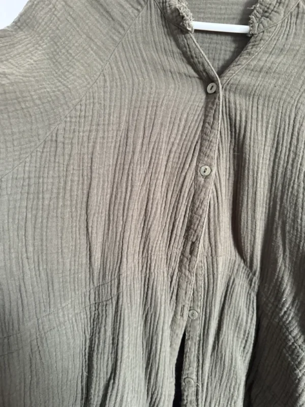 Image for Chemise lousse kaki 100% coton