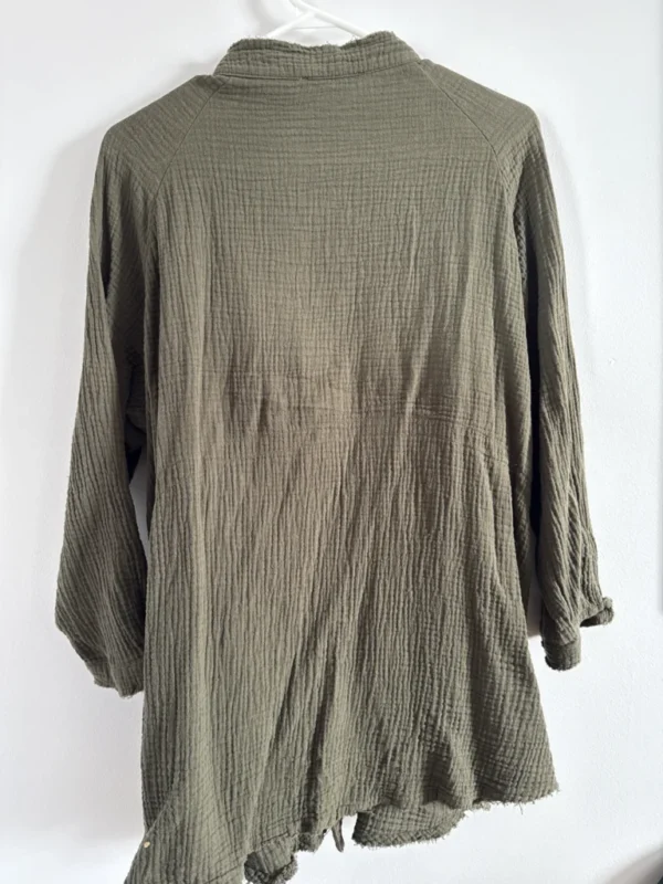 Image for Chemise lousse kaki 100% coton
