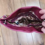 Thumbnail for Sac à main en cuir véritable couleur magenta