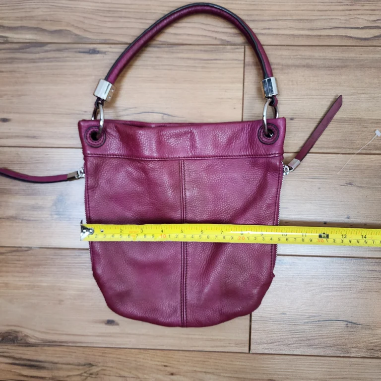 Image for Sac à main en cuir véritable couleur magenta