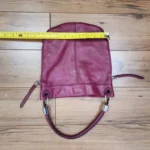 Thumbnail for Sac à main en cuir véritable couleur magenta