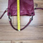 Thumbnail for Sac à main en cuir véritable couleur magenta