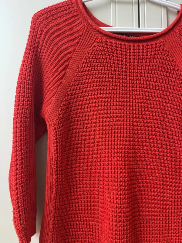 Image for Red knitted jumper Zara