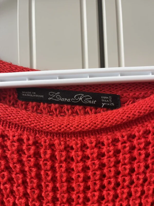 Image for Red knitted jumper Zara