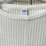 Thumbnail for Chandail blanc crop Twik