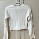 Thumbnail for Chandail blanc crop Twik