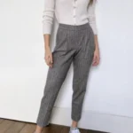 Featured thumbnail for Babaton Cohen grey and white wool and cashmere trousers size 4