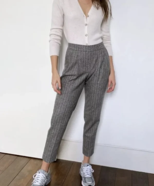 Featured image for Babaton Cohen grey and white wool and cashmere trousers size 4
