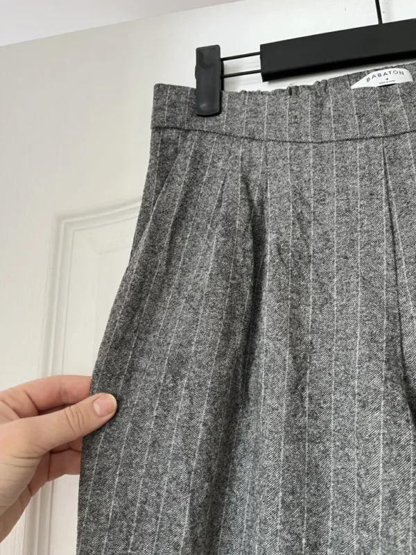 Image for Babaton Cohen grey and white wool and cashmere trousers size 4