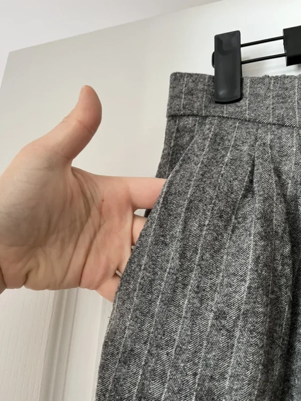 Image for Babaton Cohen grey and white wool and cashmere trousers size 4