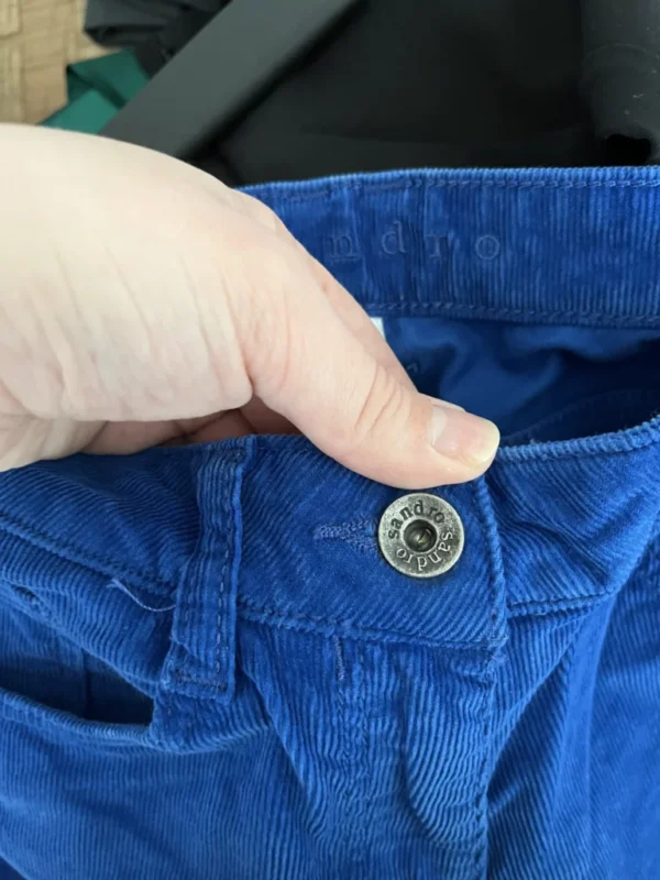 Image for Sandro blue velvet trousers size 36