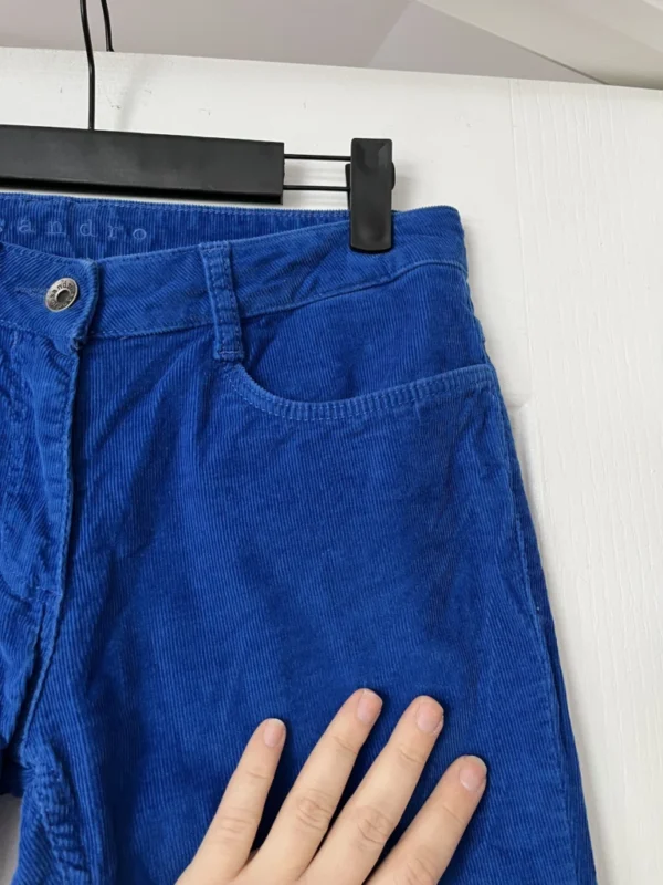 Image for Sandro blue velvet trousers size 36